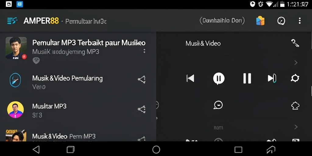 Antarmuka aplikasi AMPER88 yang menawan dan fungsional.