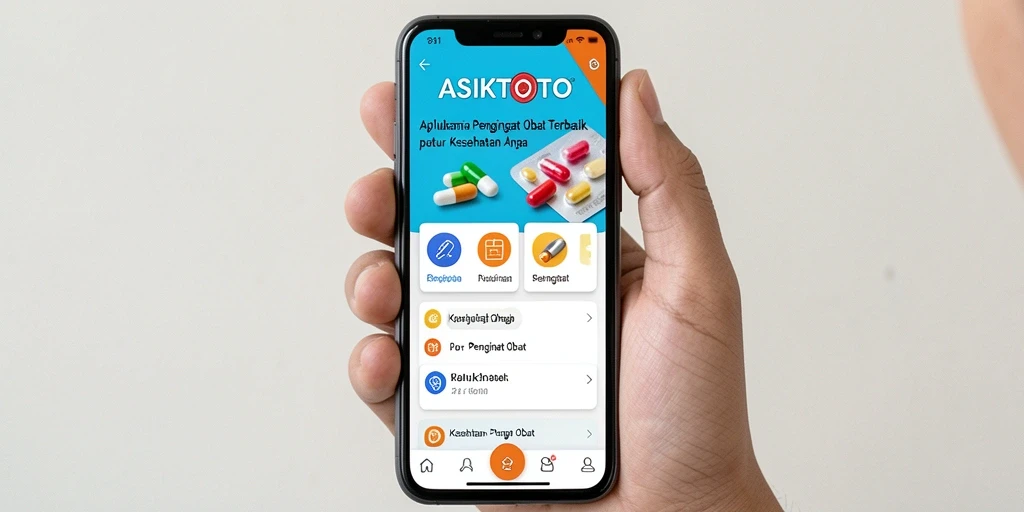 Antarmuka ASIKTOTO menampilkan jadwal pengingat obat dengan jelas.