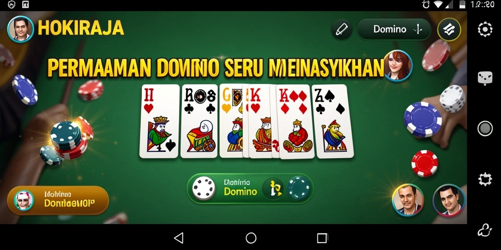 Tampilan antarmuka HOKIRAJA yang menarik dan interaktif dalam permainan domino.