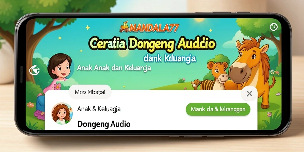Tampilan antarmuka MANDALA77 yang user-friendly dan menarik bagi anak-anak.