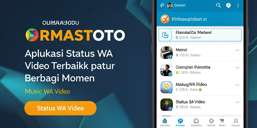 Antarmuka aplikasi ORMASTOTO untuk pembuatan Status WA Video.