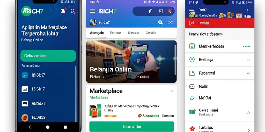 Antarmuka RICH7 yang user-friendly untuk belanja online.