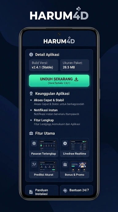 Tampilan halaman APK harum4d
